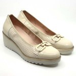 Emmanuelle pump beige lakleer/leder ES12C4